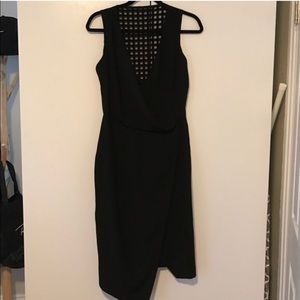 ASOS black detailed cocktail dress